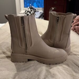 Elegant Cream Ankle Boots for Women